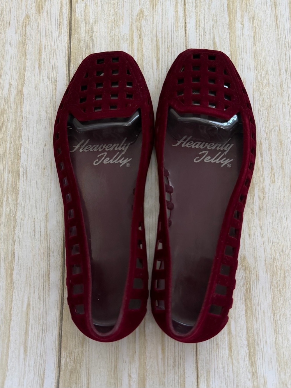 Little Girls Burgundy Classic Suede Jelly Shoes